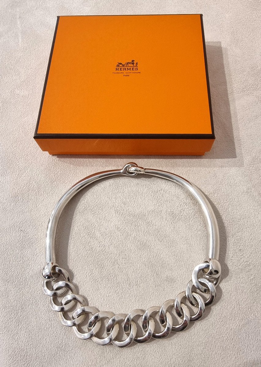 Hermès Princesse Des Steppes Necklace From 1998 In 925 Thousandths Silver-photo-2