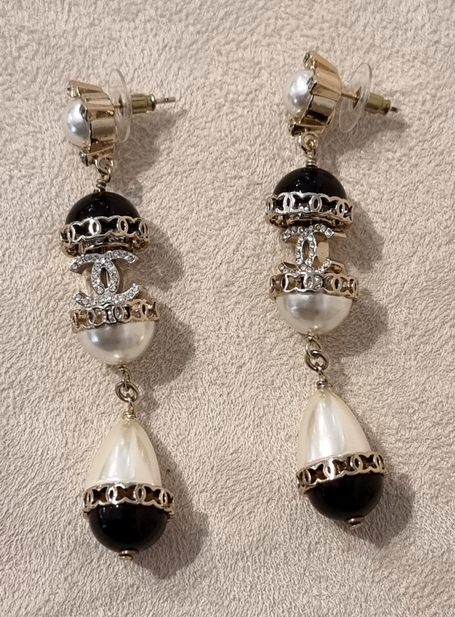 Chanel Paire De Boucles d'Oreilles Pendants -photo-2