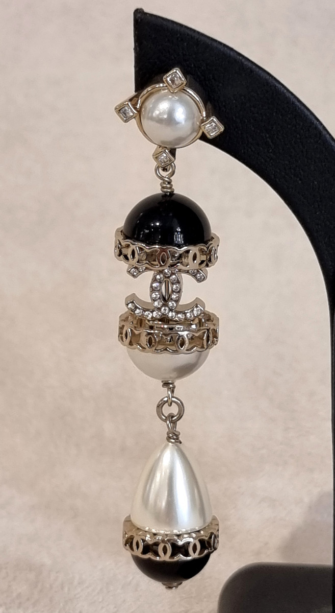 Chanel Paire De Boucles d'Oreilles Pendants -photo-4