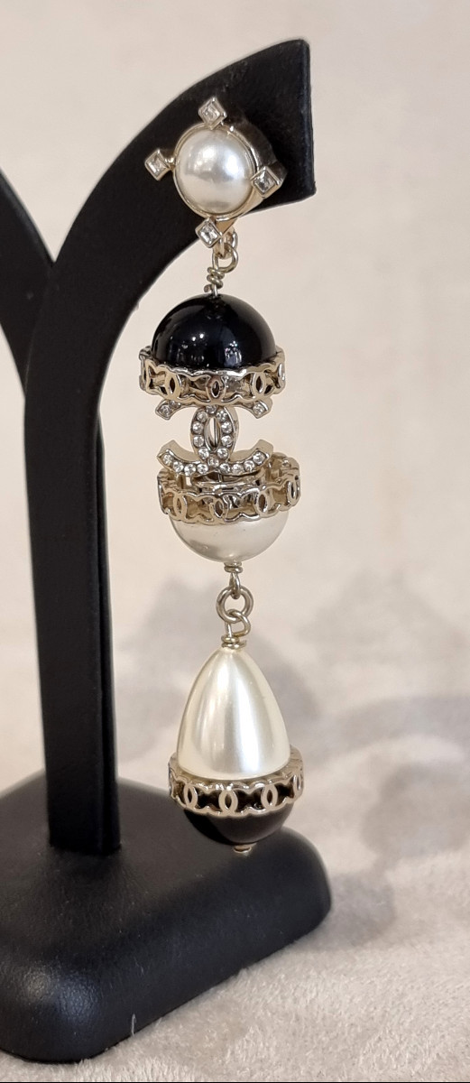 Chanel Paire De Boucles d'Oreilles Pendants -photo-2