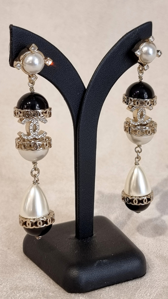 Chanel Paire De Boucles d'Oreilles Pendants -photo-4