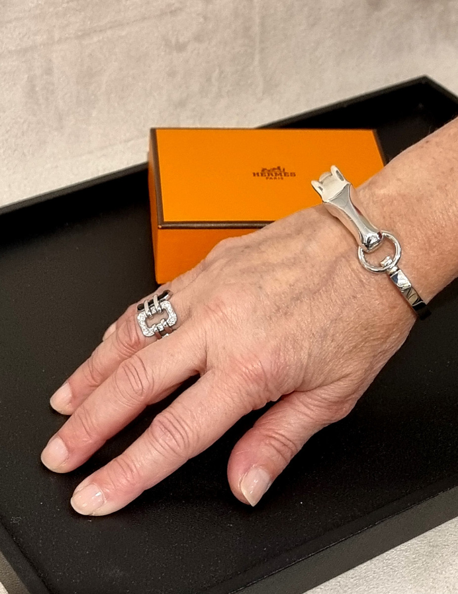 Hermès Bracelet Modèle Galop En Argent 925 Millièmes -photo-3