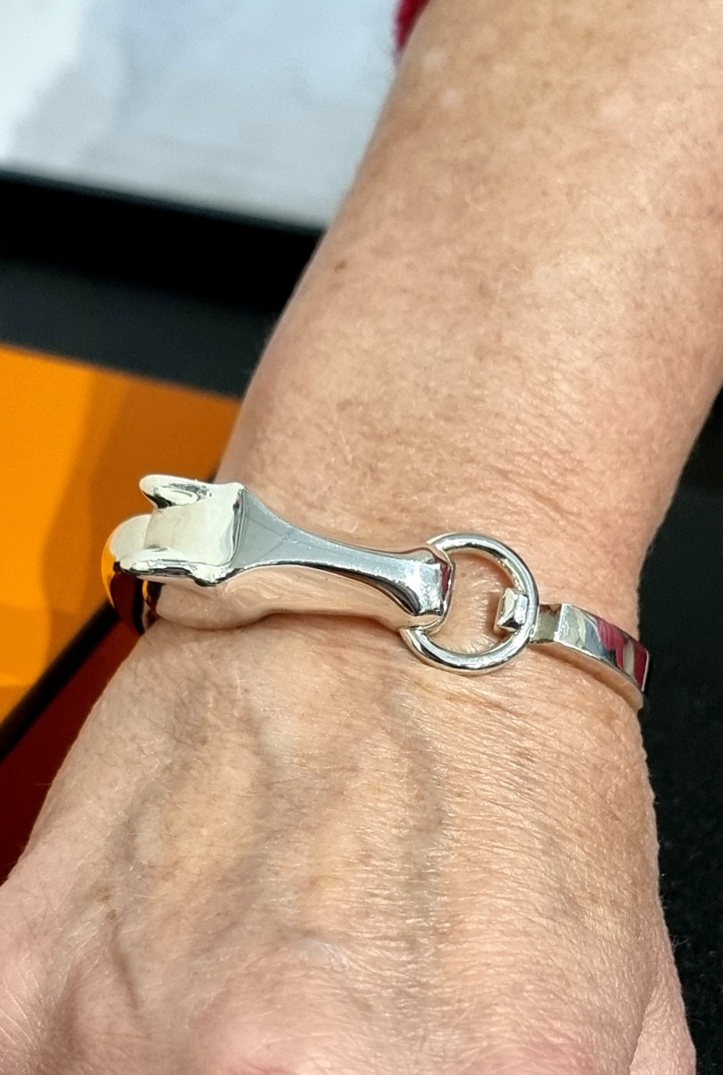 Hermès Bracelet Modèle Galop En Argent 925 Millièmes -photo-4