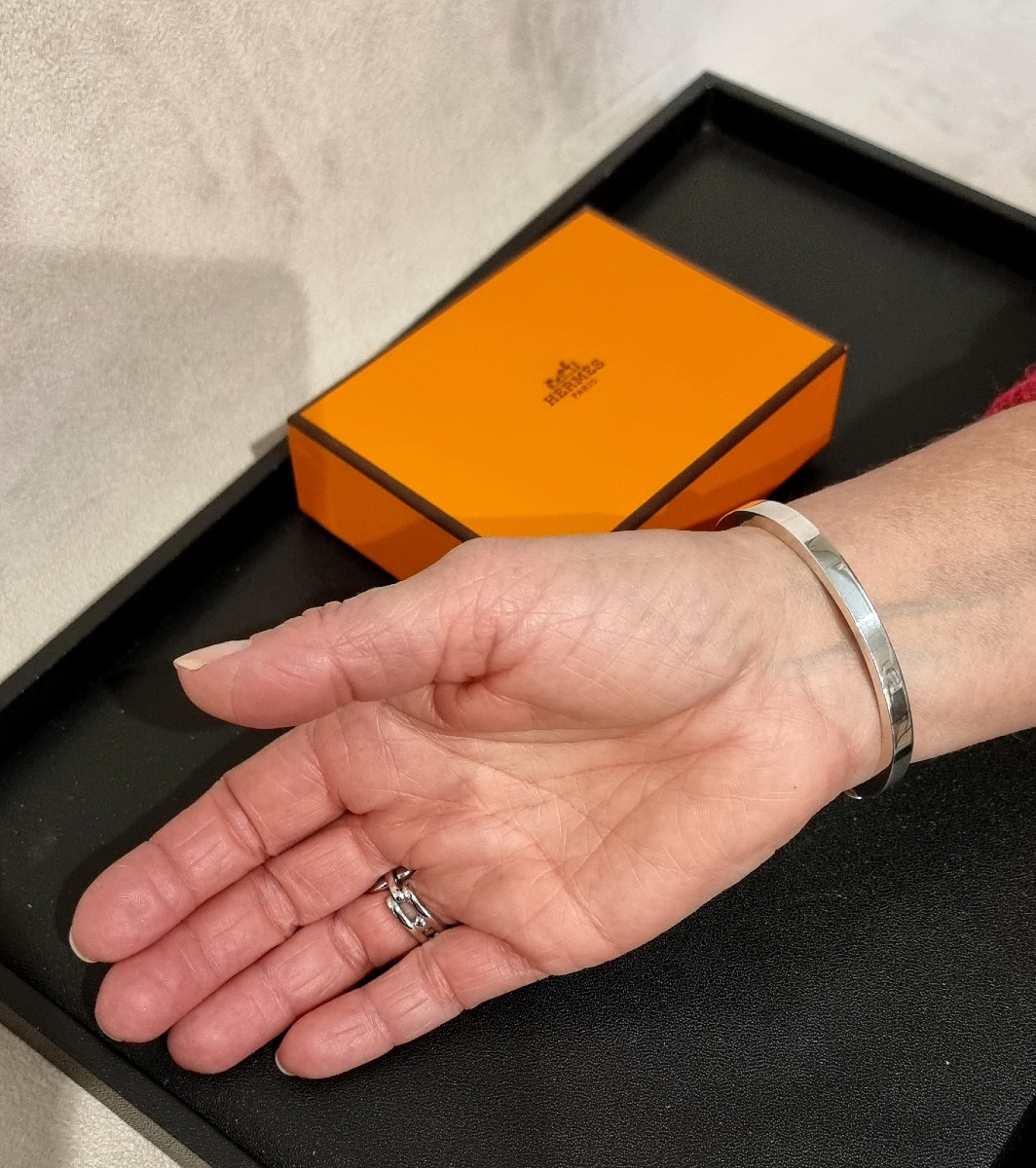 Hermès Bracelet Modèle Galop En Argent 925 Millièmes -photo-2