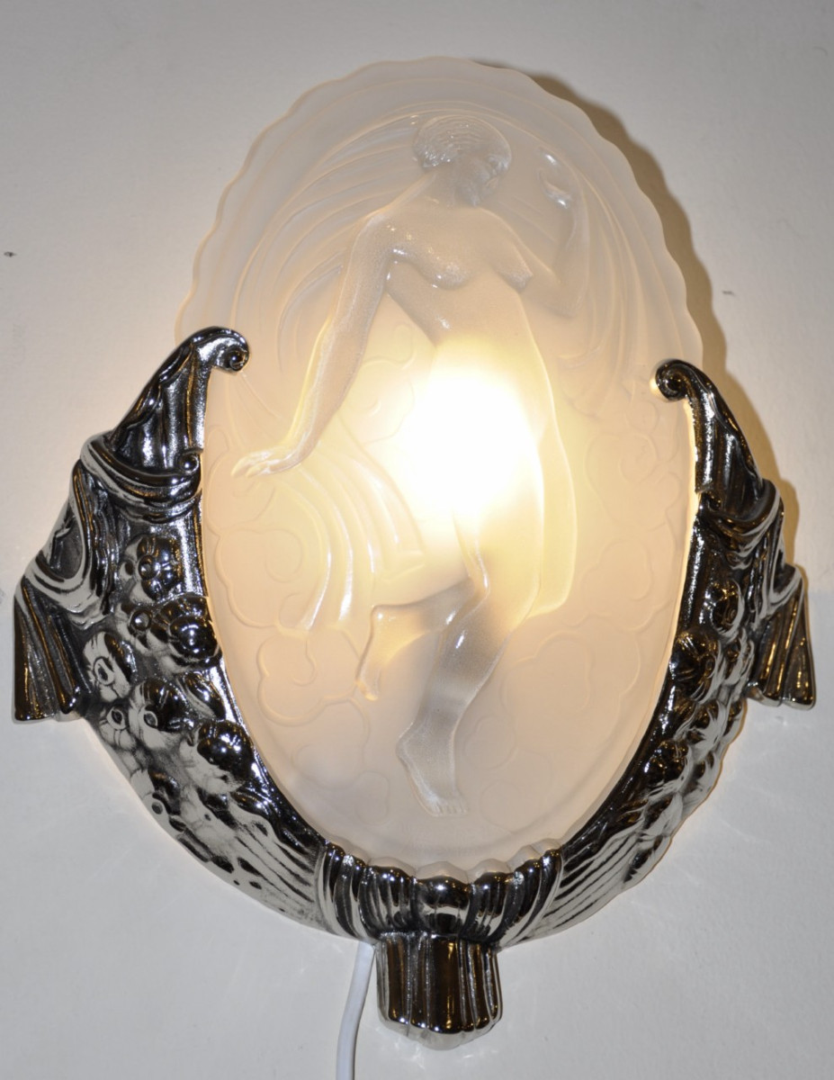 Muller Freres Pair Of Art Deco Wall Lights 1925-1930-photo-3