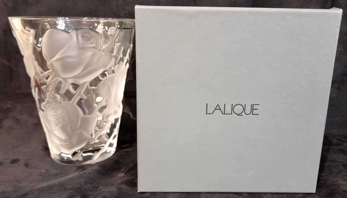 LALIQUE FRANCE VASE Modèle ISPAHAN CRISTAL -photo-4