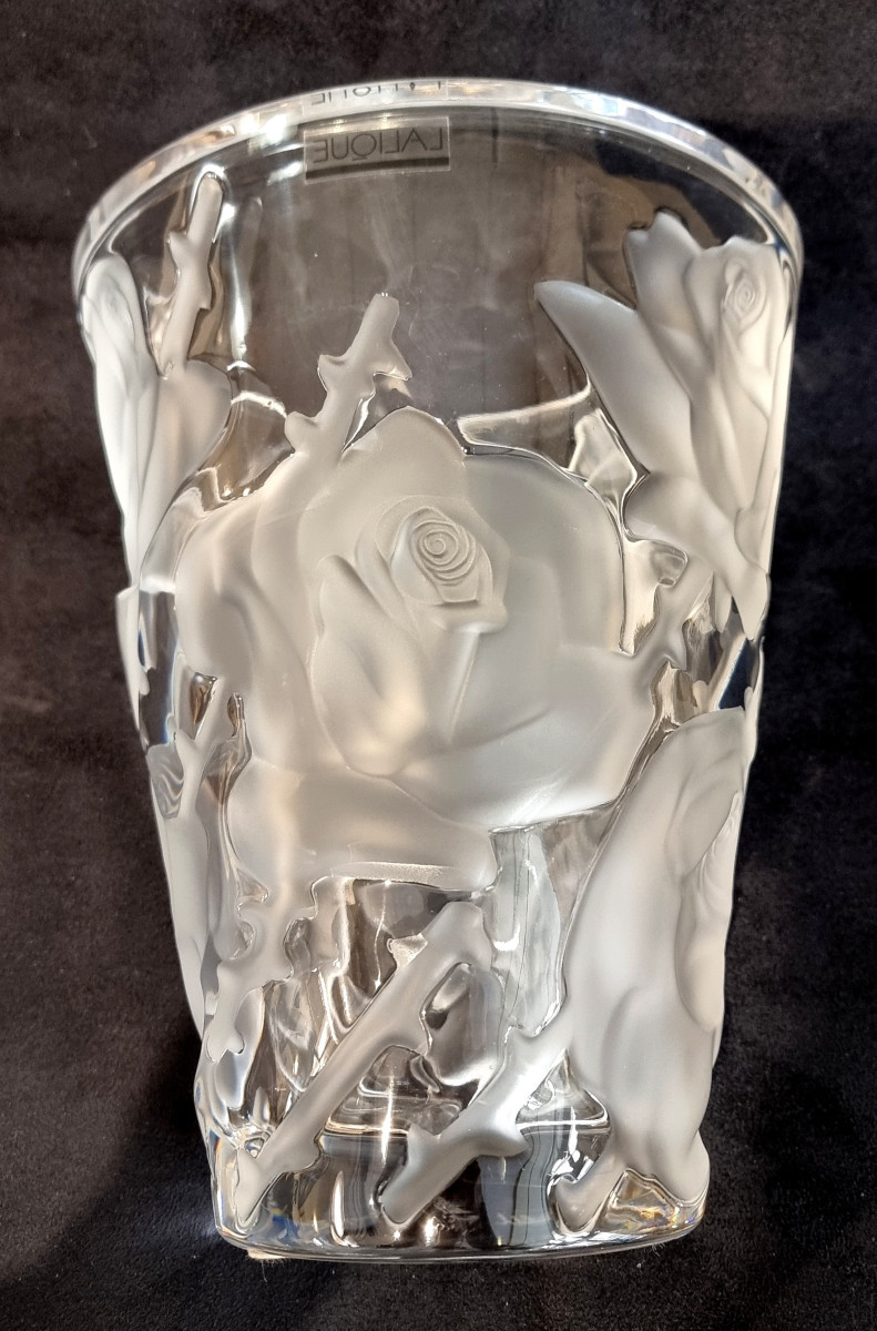 LALIQUE FRANCE VASE Modèle ISPAHAN CRISTAL -photo-2