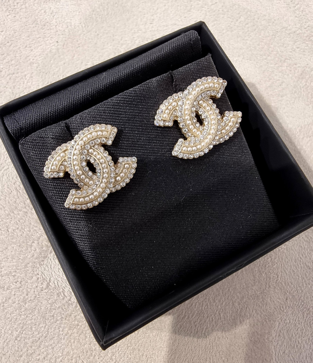 Chanel Pair Of Double Cc Earrings -photo-4