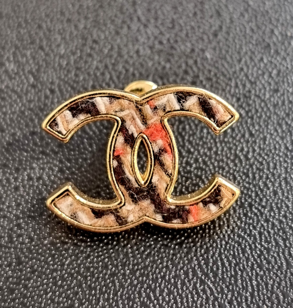 Chanel Tweed Double Cc Earrings-photo-1