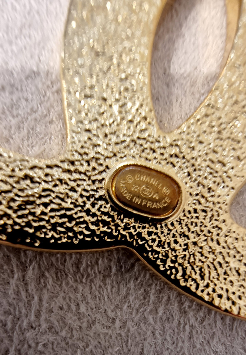Chanel Tweed Double Cc Brooch-photo-2