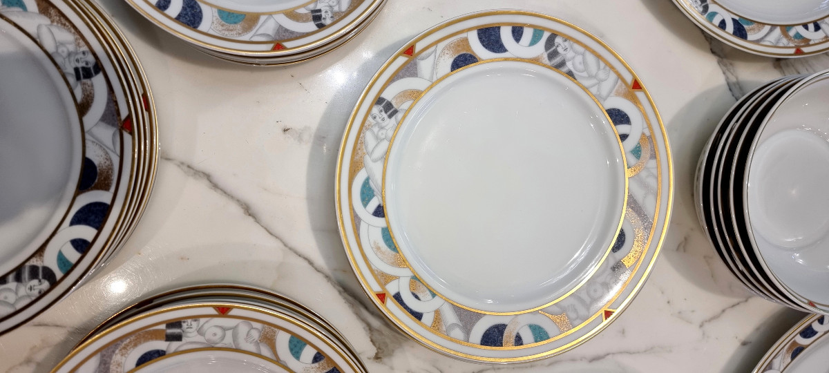 BERNARDAUD SERVICE Modèle PARIS Porcelaine de Limoges  61 pièces -photo-4
