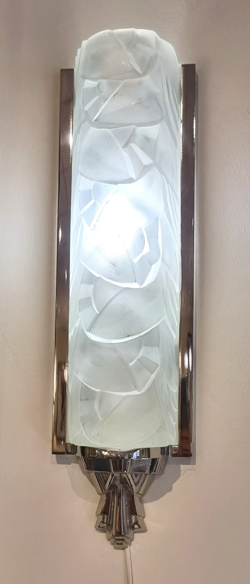 Degué André Guéron Pair Of Art Deco Sconces 1930 