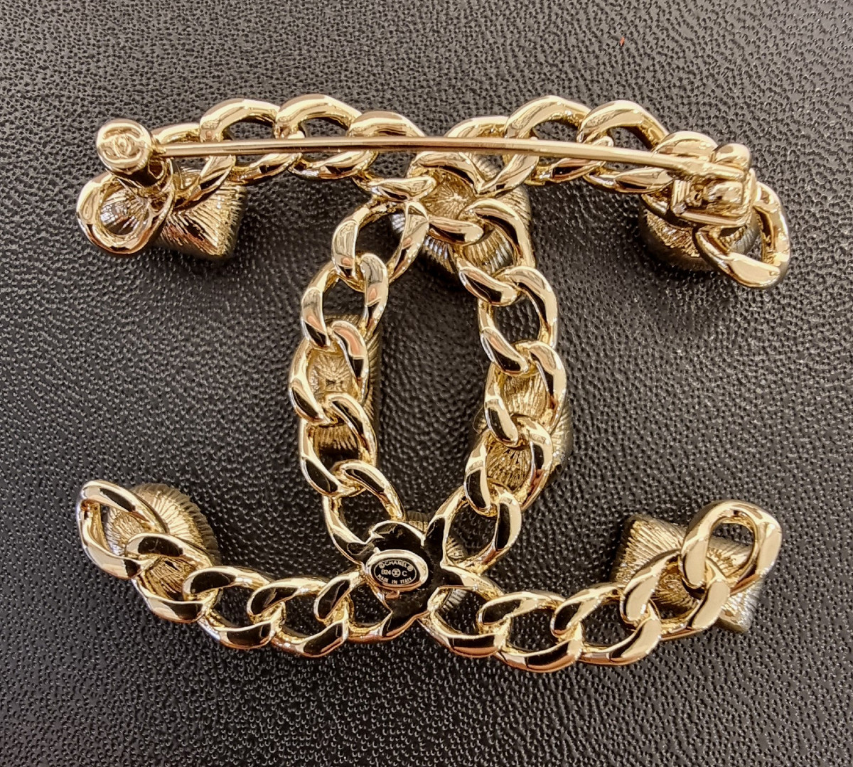 CHANEL BROCHE DOUBLE CC CRISTAL-photo-4