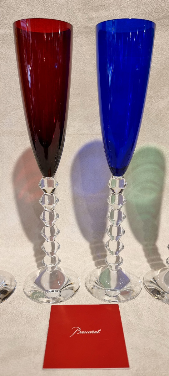 BACCARAT Modèle VEGA 6 Flûtes à Champagne en cristal-photo-2