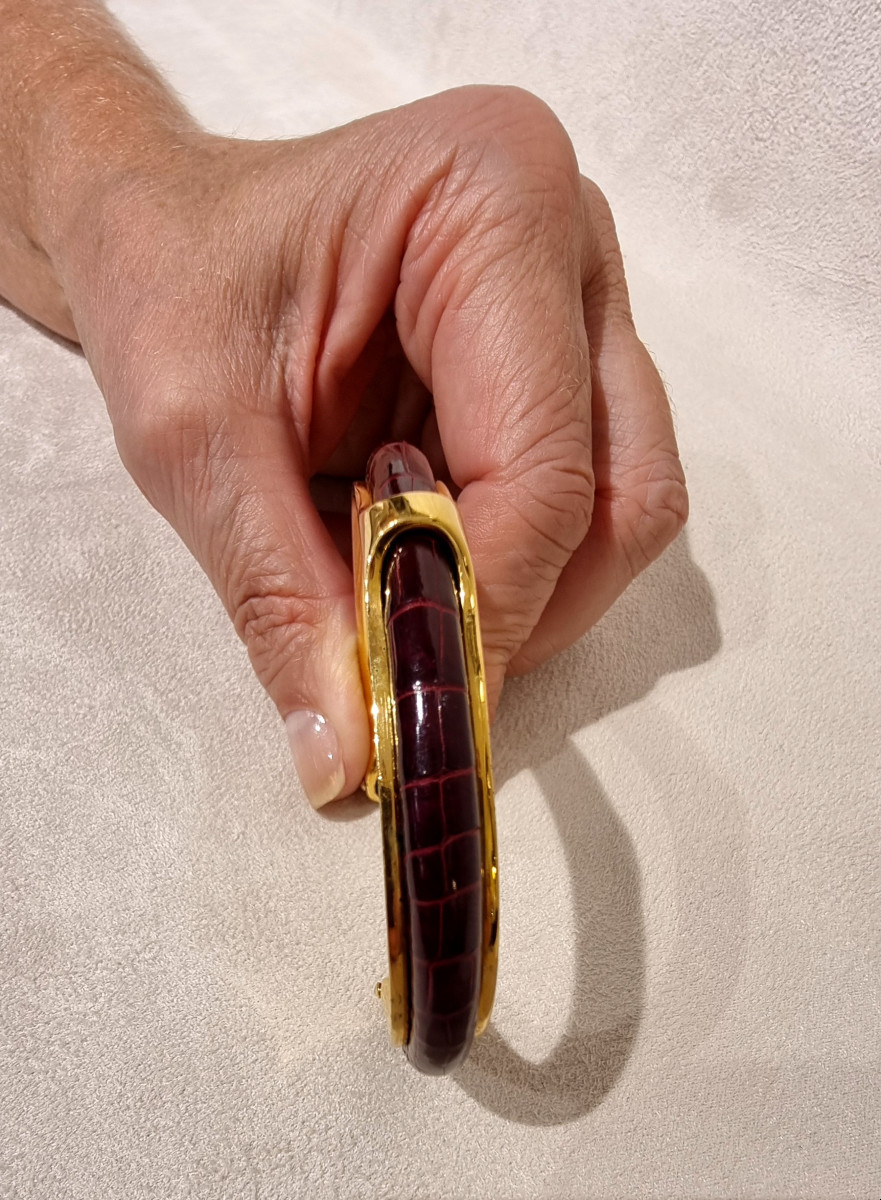 Hermès Kyoto Bracelet Gold Plated & Alligator -photo-2