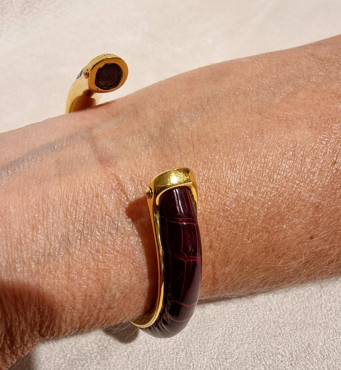 Hermès Kyoto Bracelet Gold Plated & Alligator -photo-2