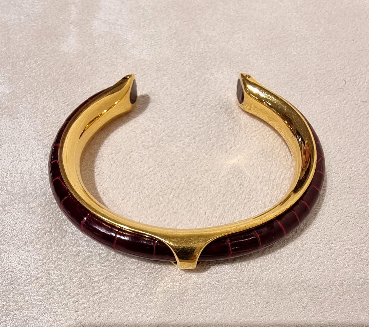 Hermès Kyoto Bracelet Gold Plated & Alligator -photo-3