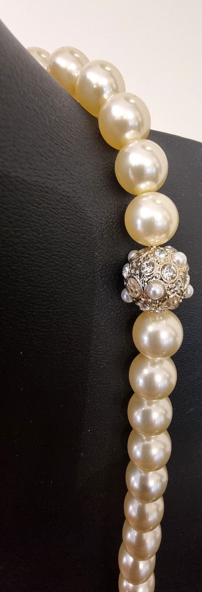 CHANEL Important SAUTOIR perles de verre & cristal-photo-2