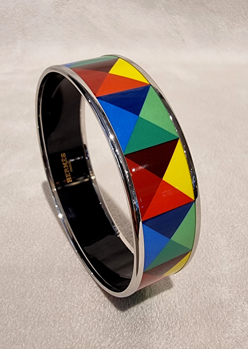 Hermès Bracelet Palladium Silver & Enamel -photo-2