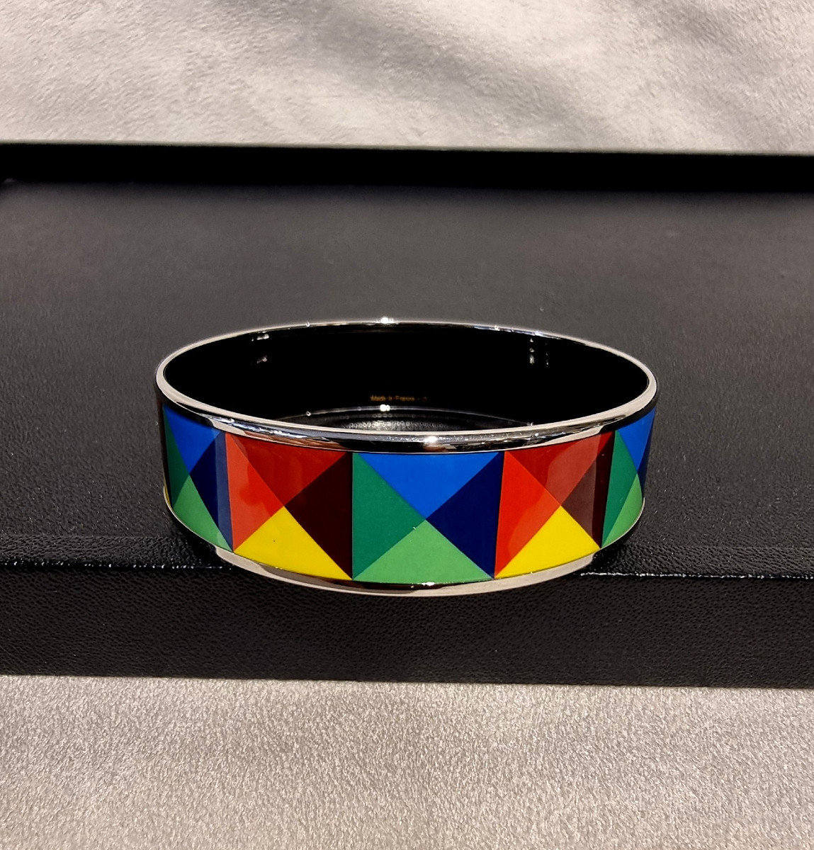 Hermès Bracelet Palladium Silver & Enamel -photo-3