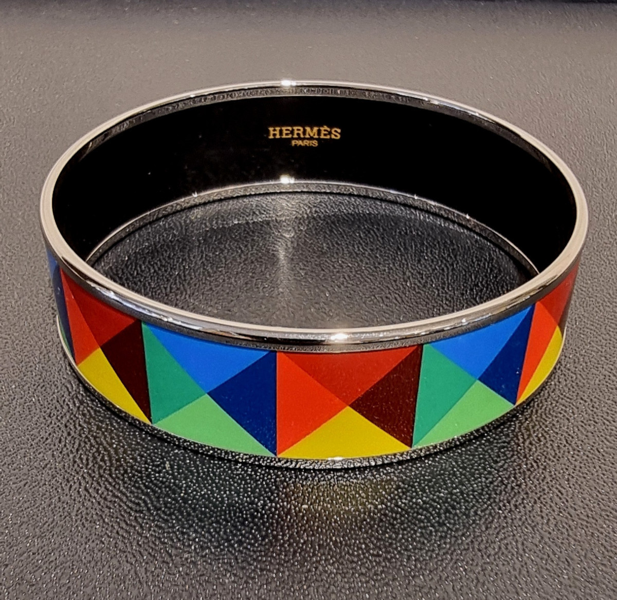 Hermès Bracelet Palladium Silver & Enamel -photo-4