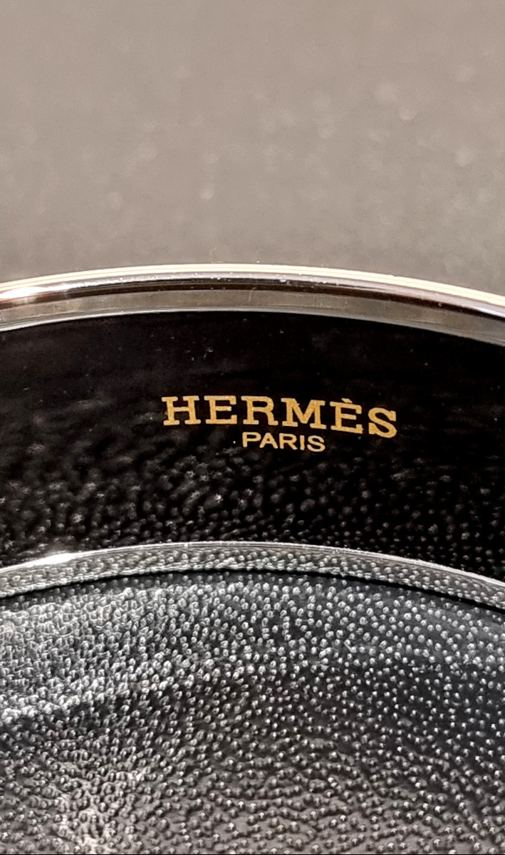 Hermès Bracelet Palladium Silver & Enamel -photo-4