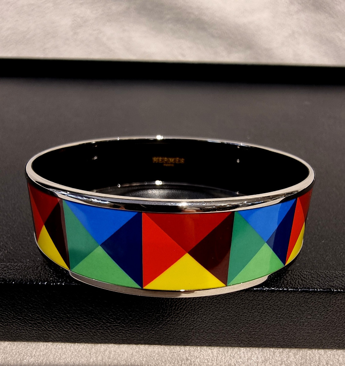 Hermès Bracelet Palladium Silver & Enamel 