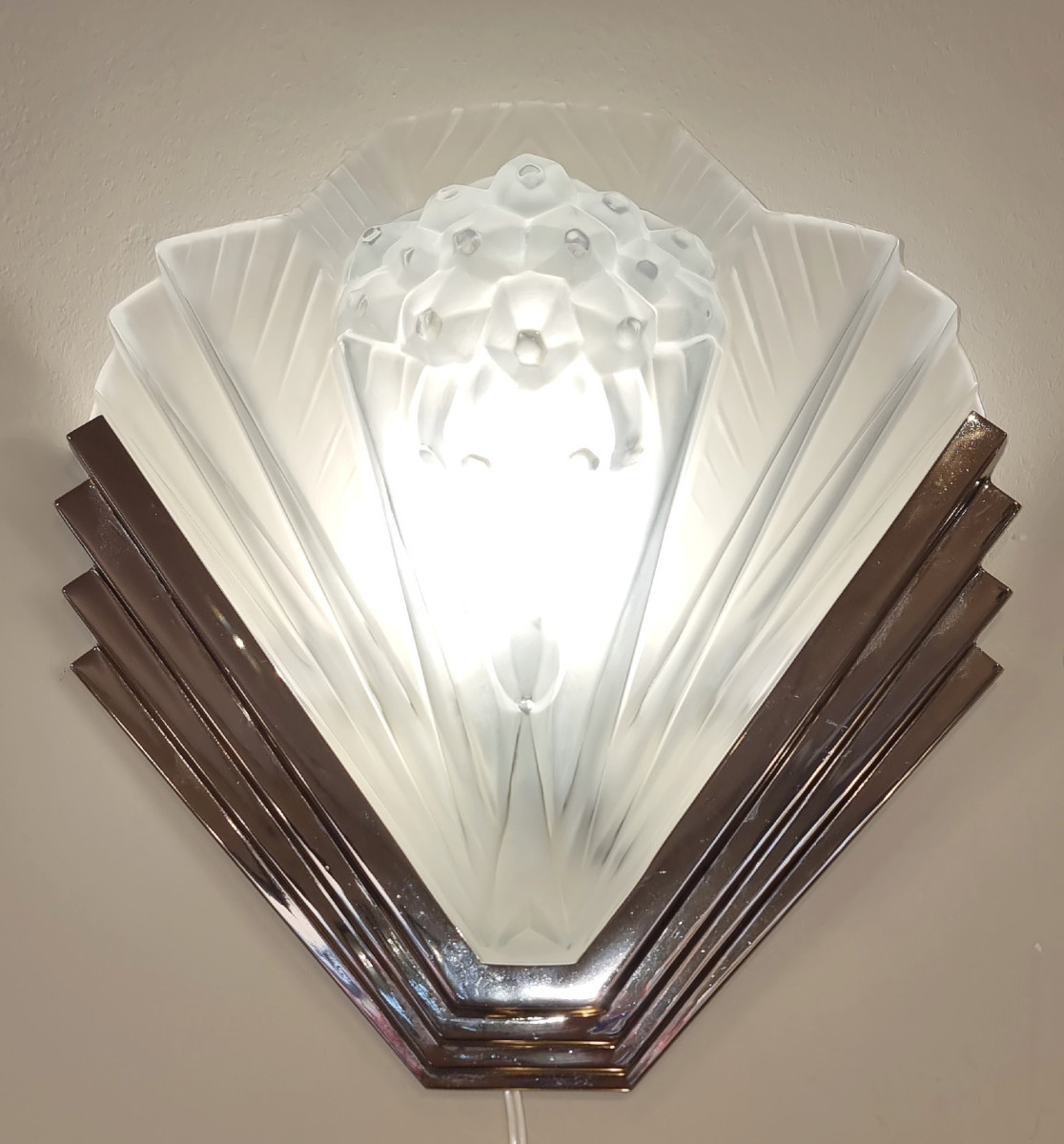 PETITOT Paire D'Appliques Art Déco 1930-photo-2