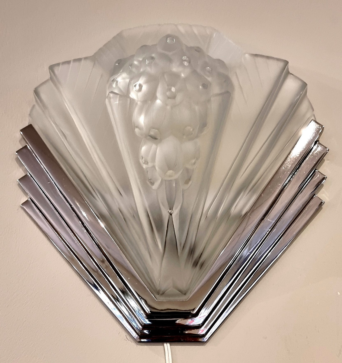 PETITOT Paire D'Appliques Art Déco 1930-photo-3