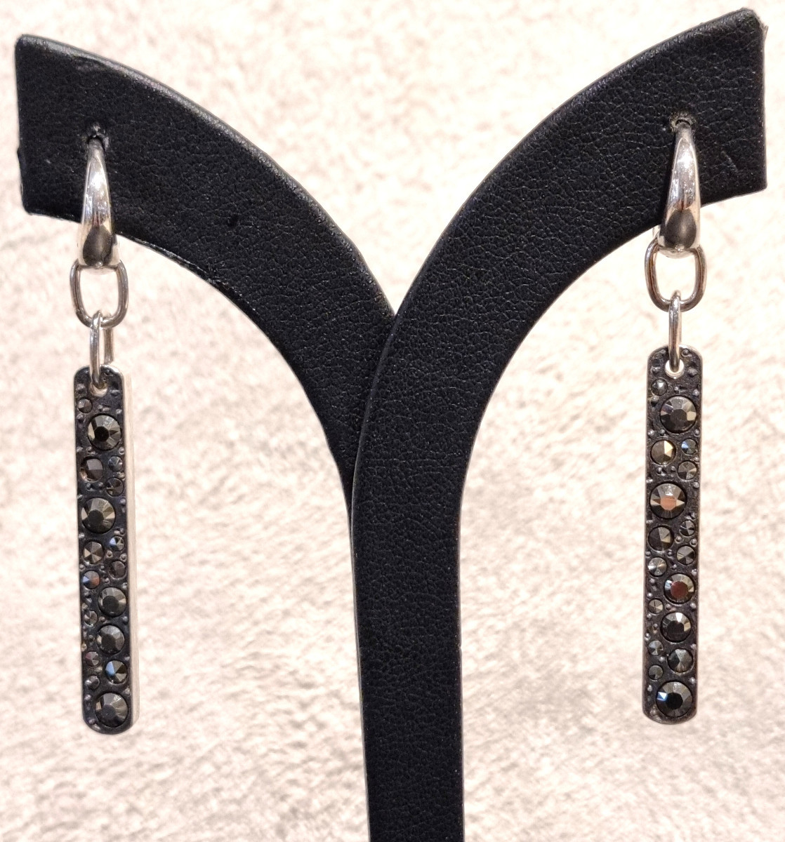 Pomellato Collection 67 Pair Of Silver & Marcasite Pendant Earrings  