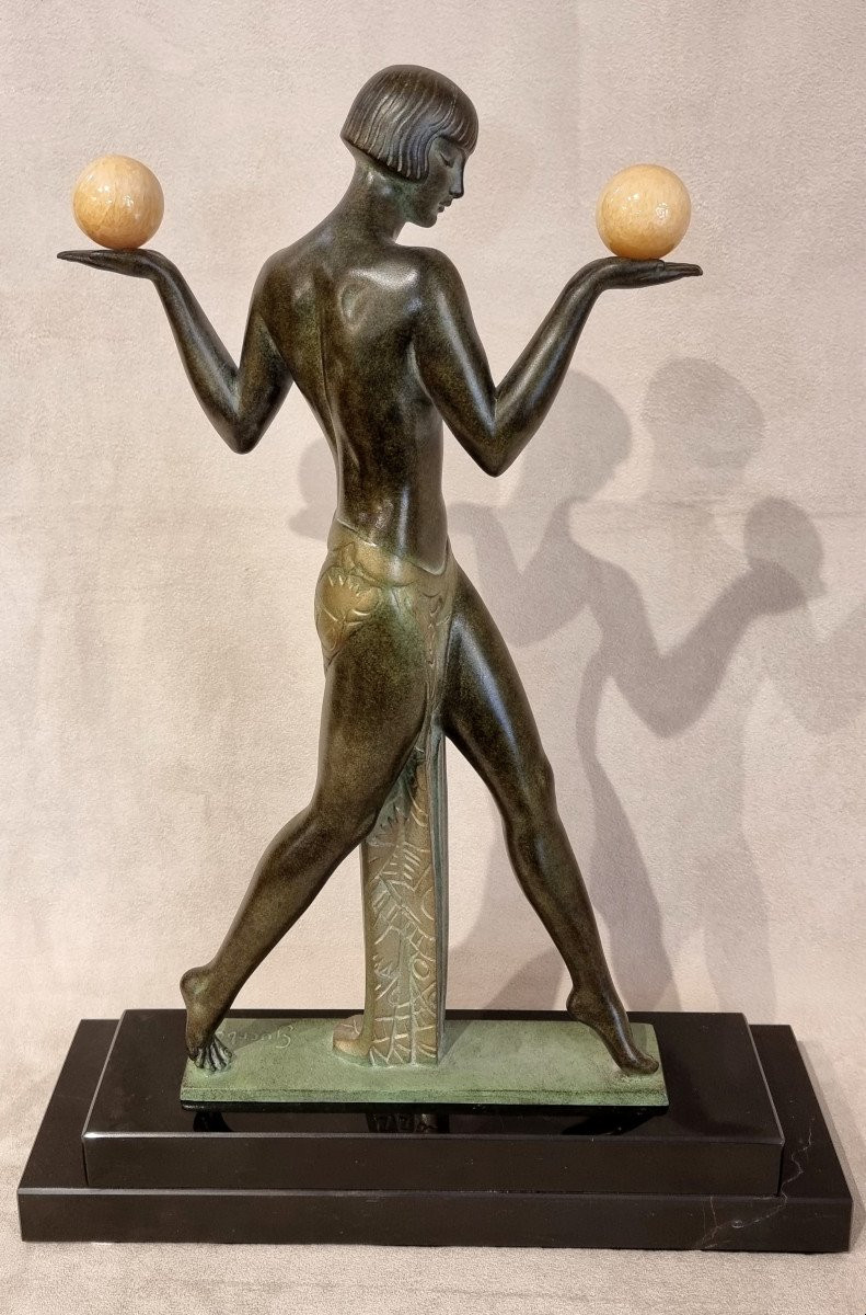 Raymonde Guerbe Max Le Verrier Sculpture Art Déco Espana Aux Boules -photo-2