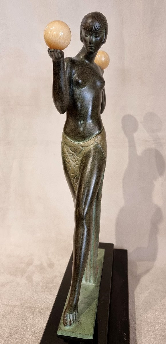 Raymonde Guerbe Max Le Verrier Sculpture Art Déco Espana Aux Boules -photo-1