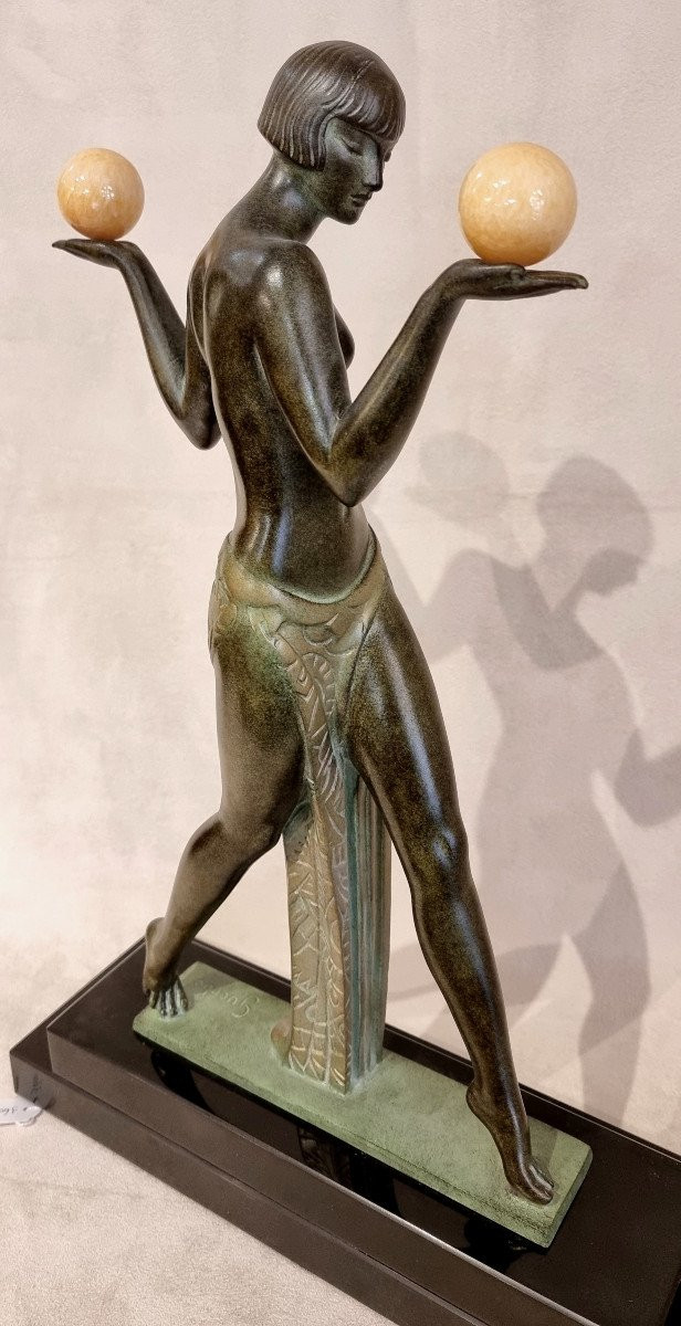 Raymonde Guerbe Max Le Verrier Sculpture Art Déco Espana Aux Boules -photo-6