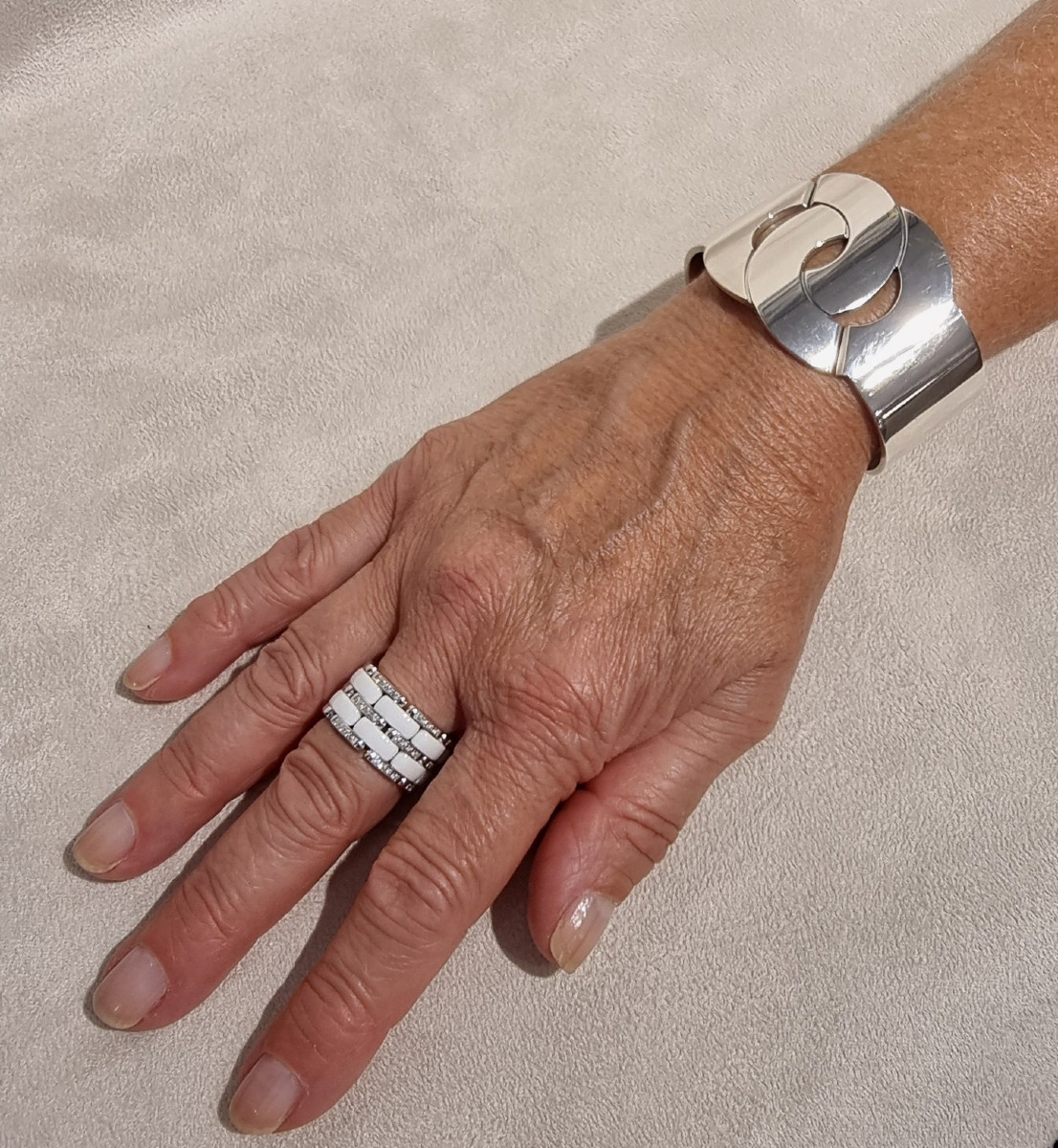 DINH VAN PARIS BRACELET MENOTTE 40  Argent Massif-photo-4