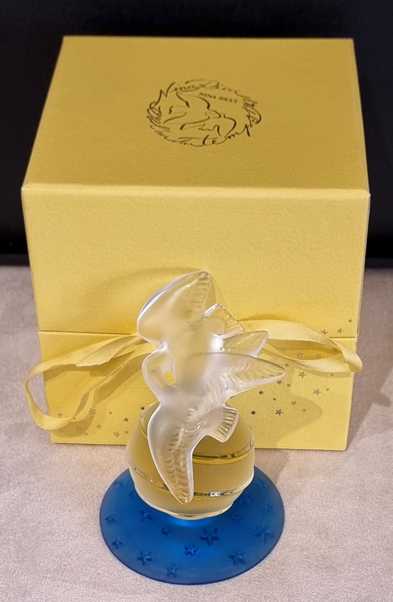 Lalique Nina Ricci Limited Edition Perfume Bottle Air Du Temps 50th Anniversary  -photo-3