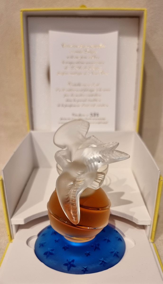 Lalique Nina Ricci Limited Edition Perfume Bottle Air Du Temps 50th Anniversary  -photo-2