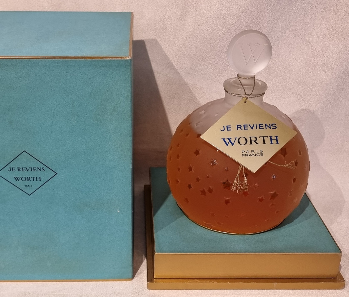 WORTH René LALIQUE FLACON Géant Parfum Je Reviens 