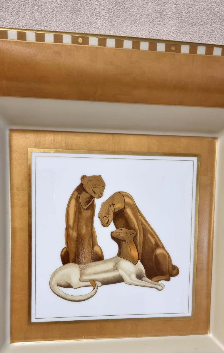 HAVILAND LOET VANDERVEEN IMPORTANT VIDE POCHE CENTRE DE TABLE COLLECTION SERENGETI -photo-3