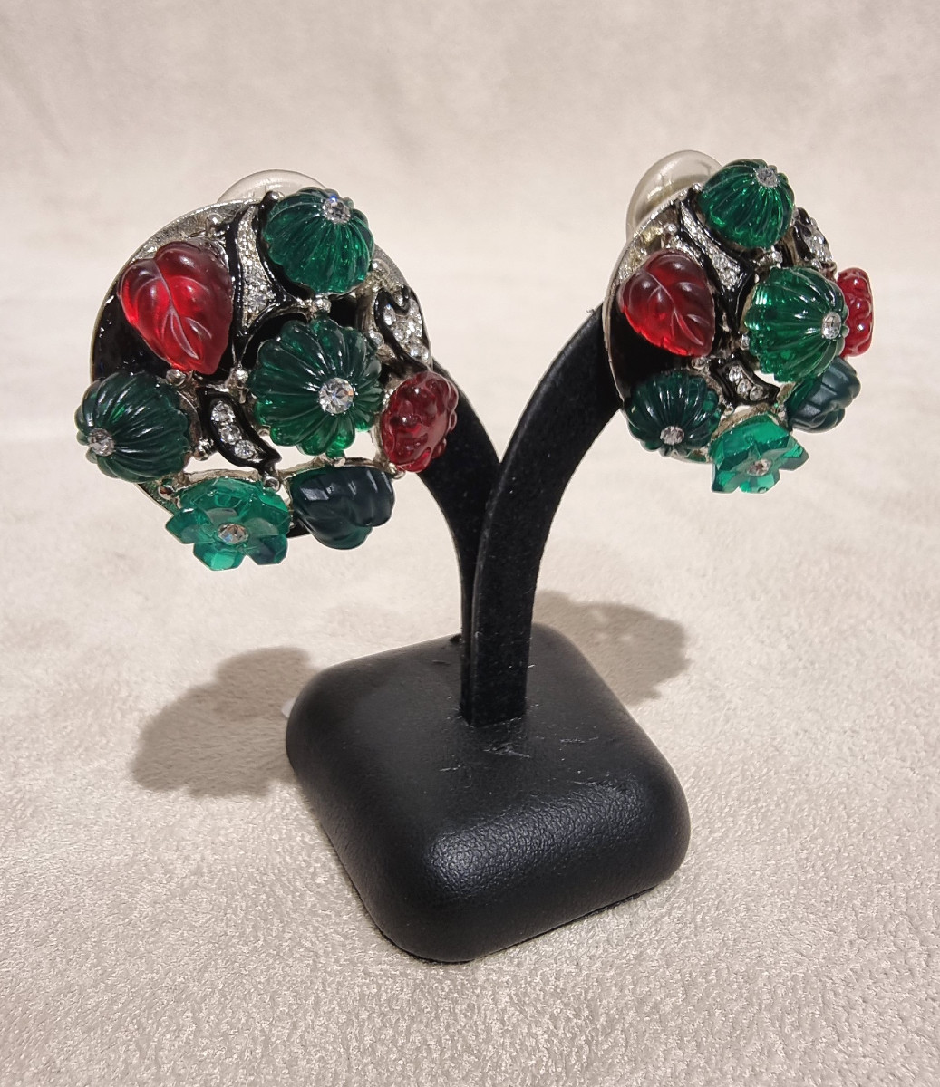 Kenneth Jay Lane Pair Of Tutti Frutti Ear Clips -photo-2
