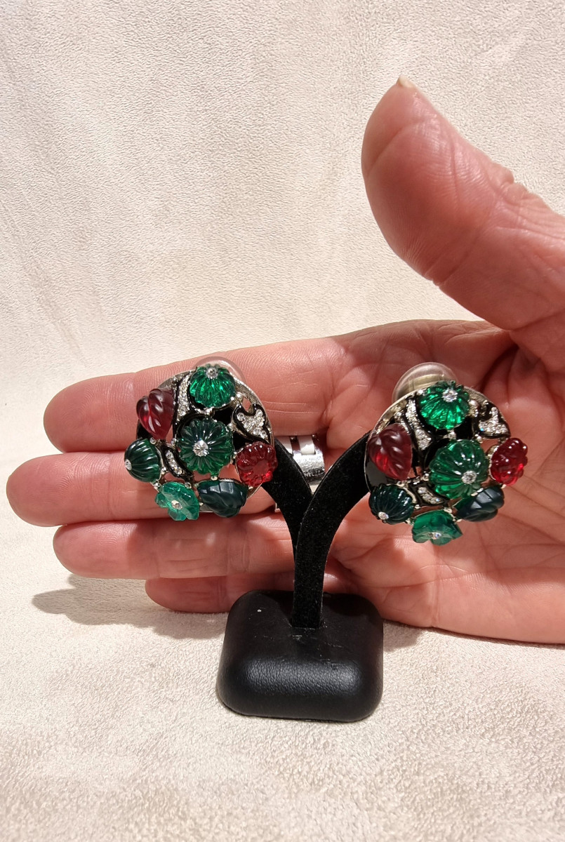Kenneth Jay Lane Pair Of Tutti Frutti Ear Clips -photo-4