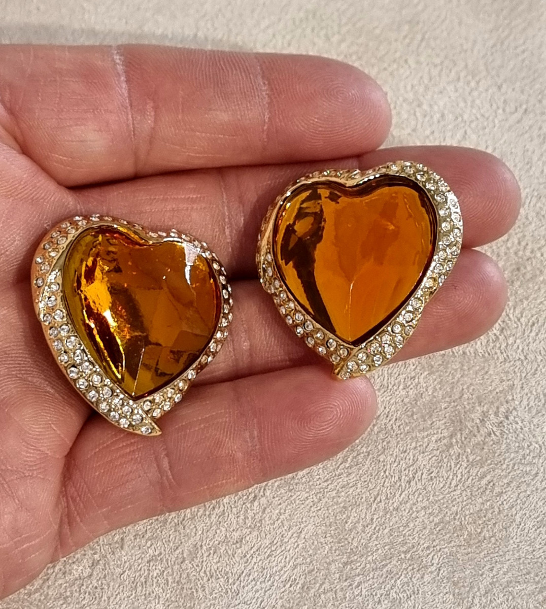 Ysl Yves Saint Laurent Pair Of Ear Clips 1980-1990-photo-4