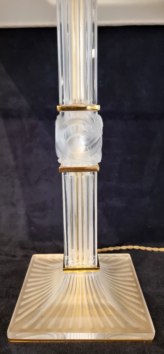 Marc Lalique Lampe Joséphine En Cristal 1970 -photo-3