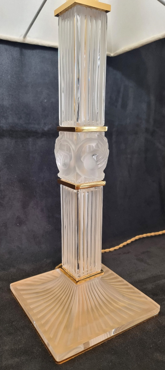 Marc Lalique Lampe Joséphine En Cristal 1970 -photo-4