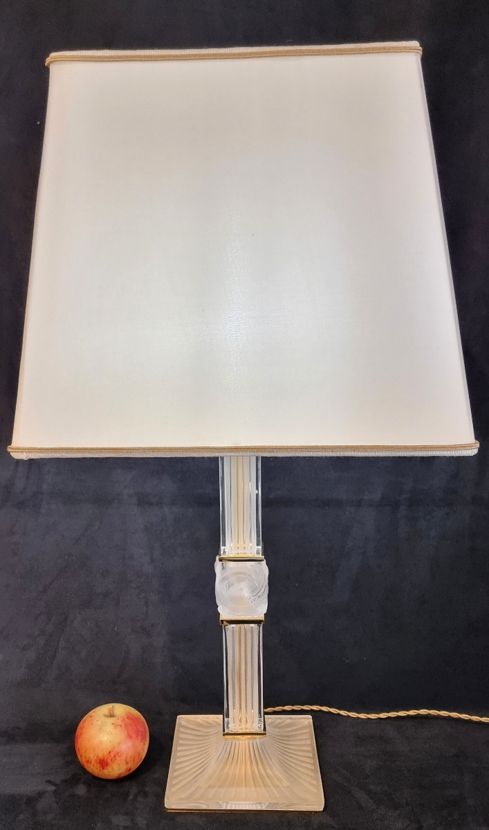 Marc Lalique Lampe Joséphine En Cristal 1970 -photo-1