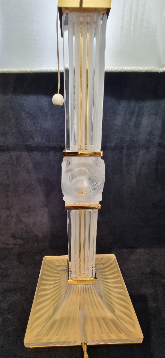 Marc Lalique Lampe Joséphine En Cristal 1970 -photo-2