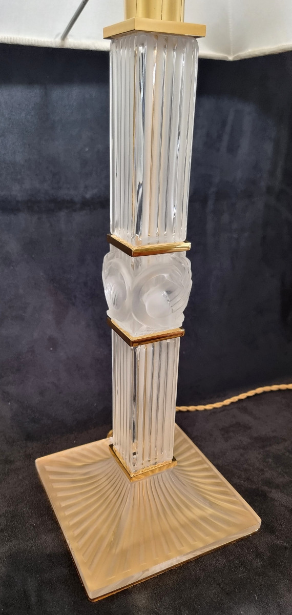 Marc Lalique Lampe Joséphine En Cristal 1970 -photo-5
