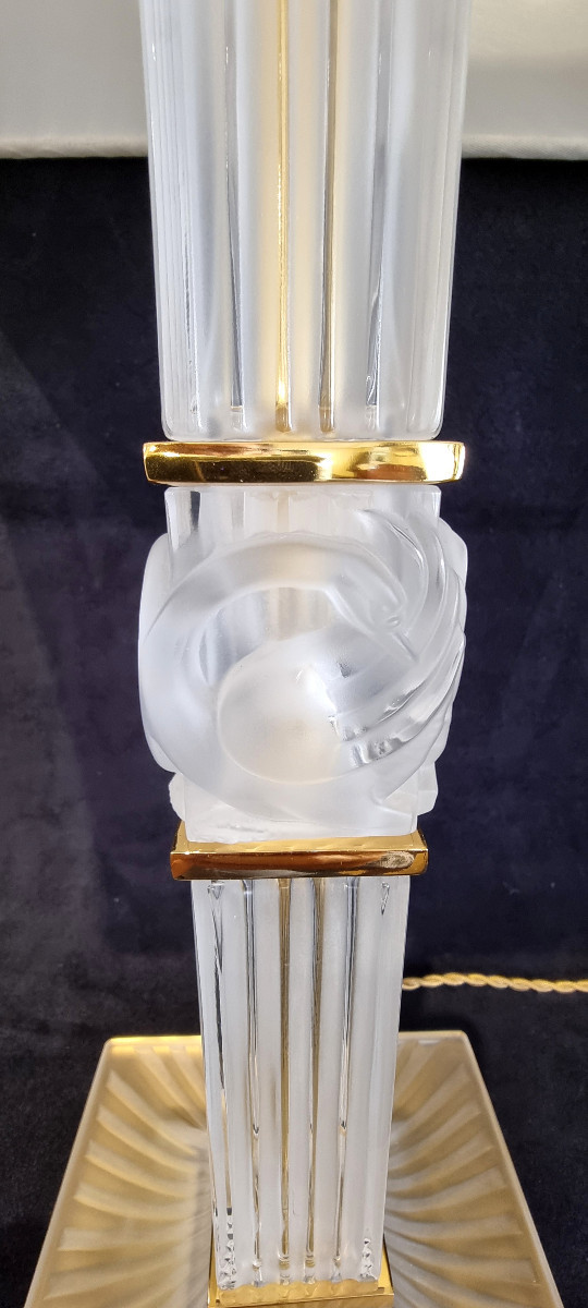 Marc Lalique Lampe Joséphine En Cristal 1970 -photo-8