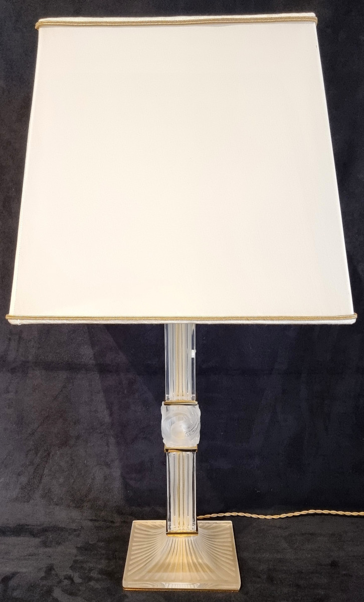 Marc Lalique Lampe Joséphine En Cristal 1970 