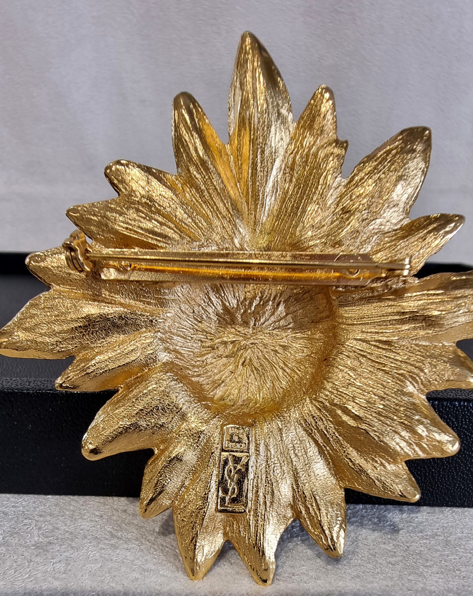 YSL YVES SAINT LAURENT IMPORTANTE BROCHE-photo-3