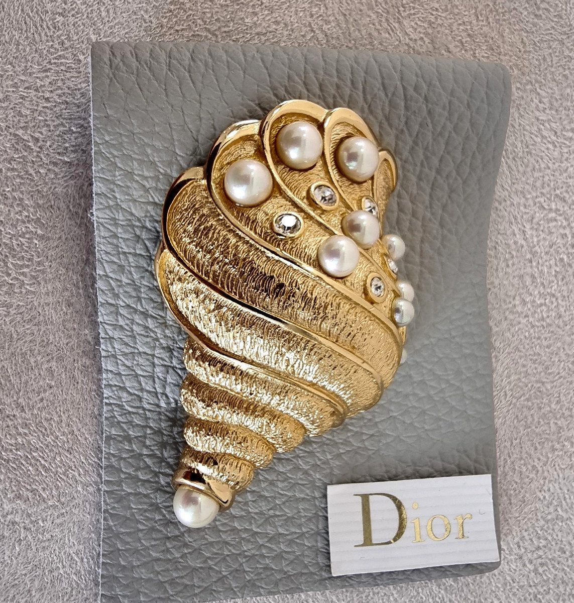 Christian DIOR BROCHE Coquillage Vintage 1980-1990-photo-4